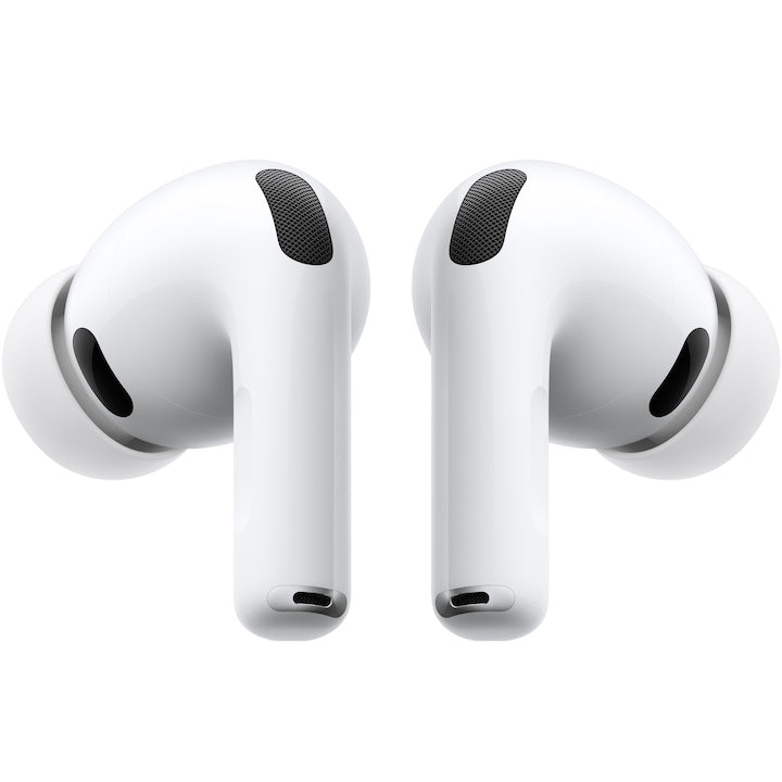 Căști Apple AirPods Pro 3 albe, văzute din față