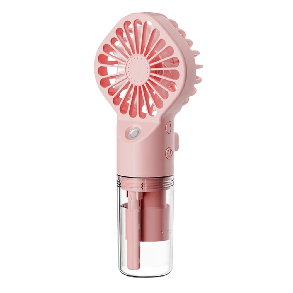 Techsuit Handheld Fan (G10), Portable, with Humidifier, Four Speeds, USB, Roz