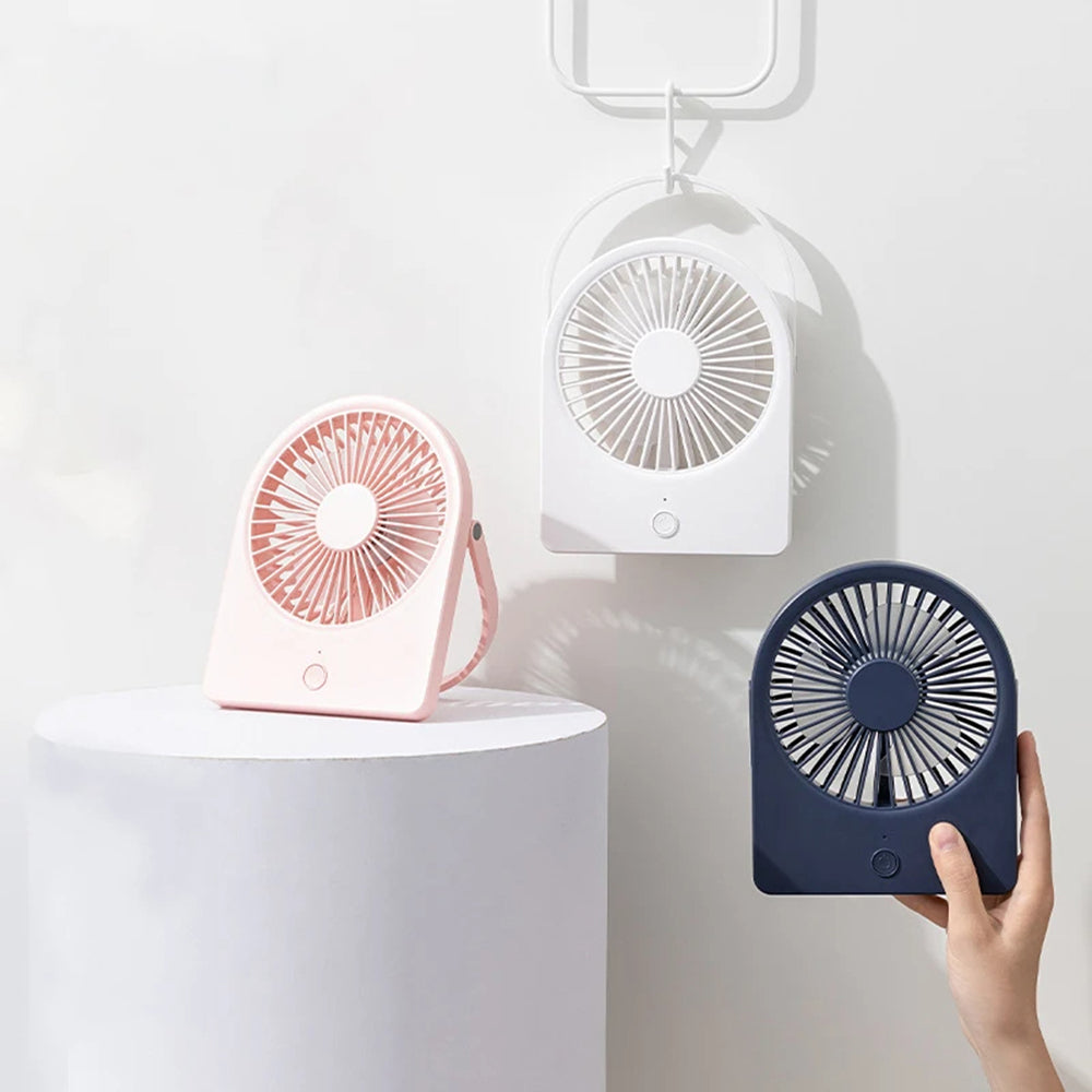 Techsuit Mini Fan (CT-108), Portable, Rechargeable, USB, Albastru