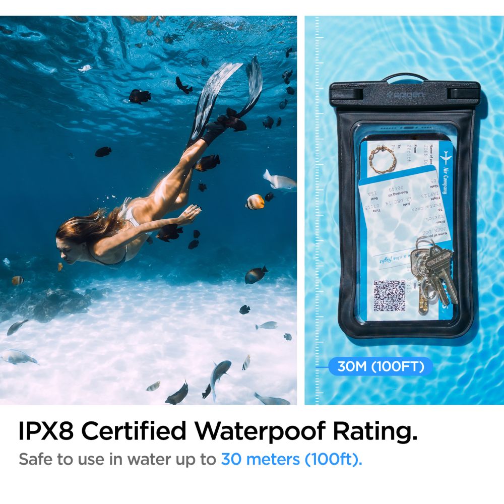 Spigen Waterproof Case A601 (AMP04525), IPX8, for Phone 3.5 - , Negru