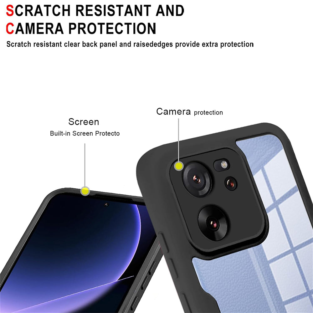 Folie de protectie Techsuit ColorVerse 360 Series + compatibil cu Xiaomi 13T / 13T Pro, Negru