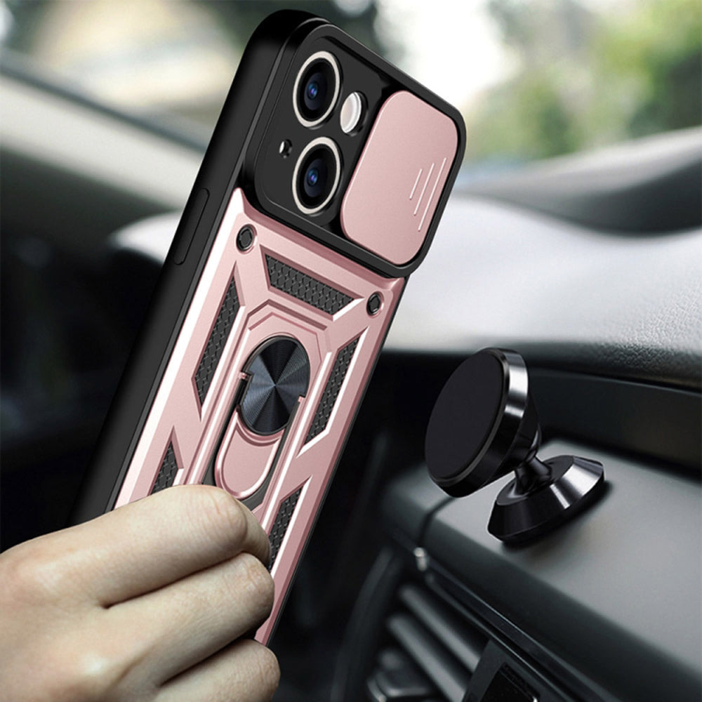 Husa de protectie Techsuit CamShield Series compatibil cu iPhone 14 Pro, Roz Auriu