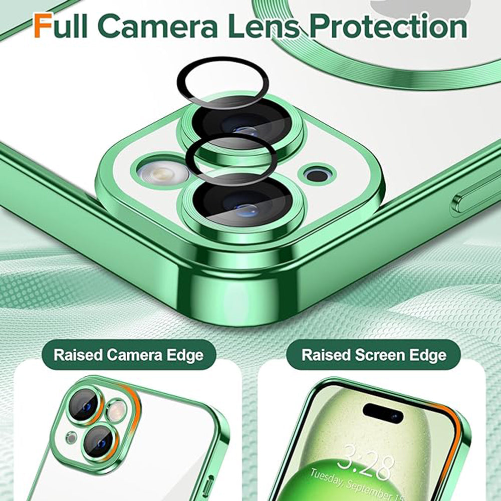 Husa de protectie Techsuit Luxury Crystal MagSafe compatibil cu iPhone 15 Plus, Negru