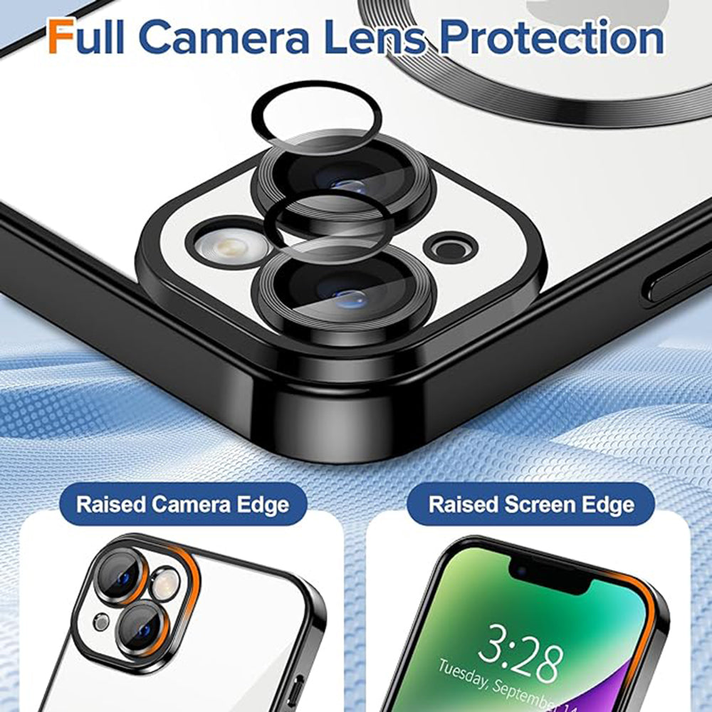 Husa de protectie Techsuit Luxury Crystal MagSafe compatibil cu iPhone 14 Plus, Negru