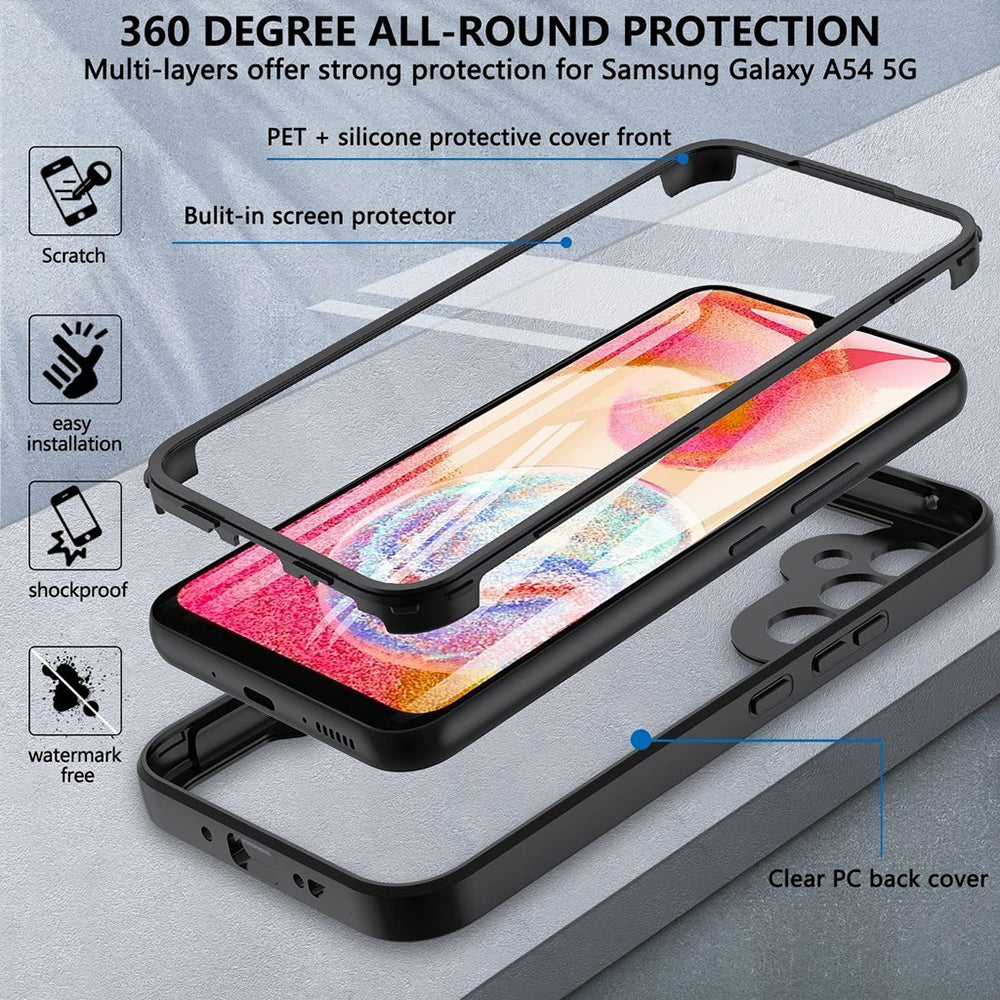 Folie de protectie Techsuit ColorVerse 360 Series + compatibil cu Samsung Galaxy S24 Plus, Albastru
