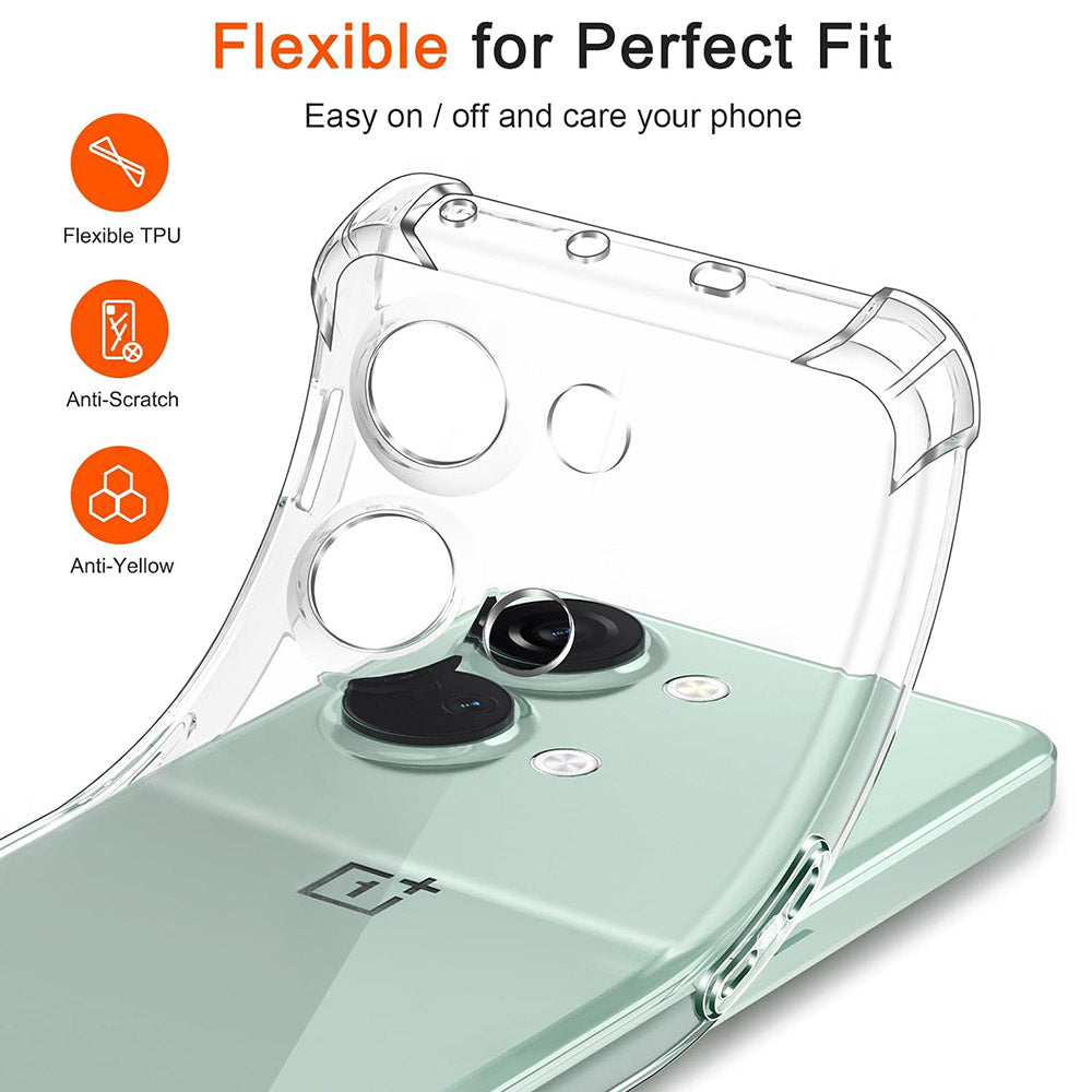 Husa de protectie Techsuit Shockproof Clear Silicone compatibil cu OnePlus Nord 3, Transparent