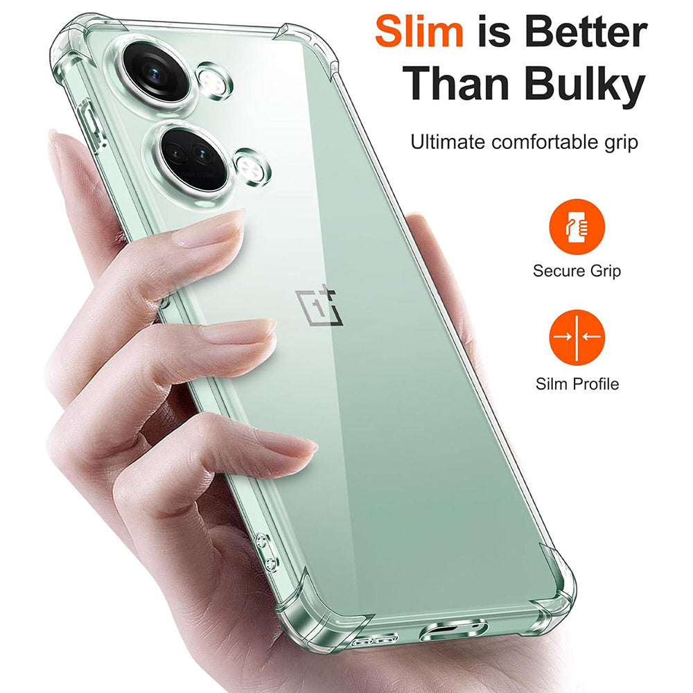 Husa de protectie Techsuit Shockproof Clear Silicone compatibil cu OnePlus Nord 3, Transparent