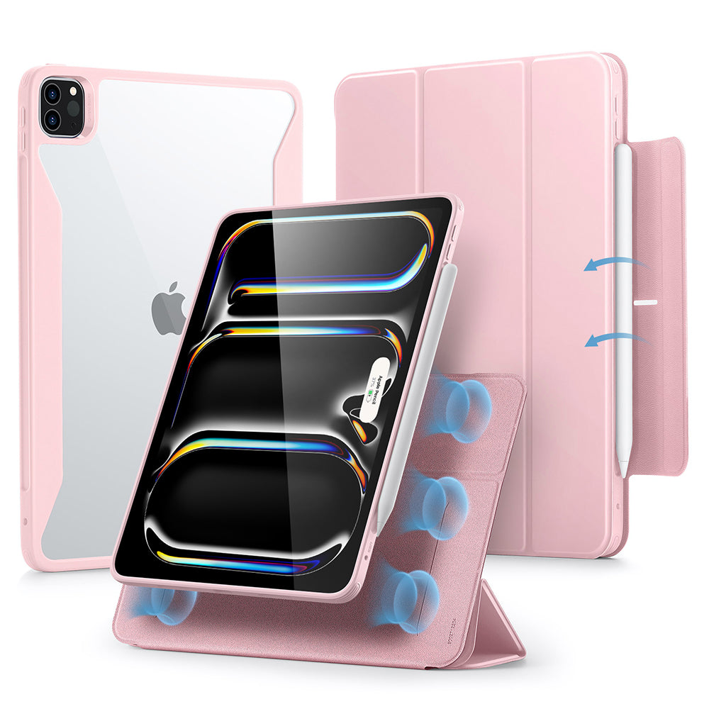Husa de protectie tableta ESR Rebound Hybrid compatibil cu iPad Pro 13 (2024) / iPad Pro 13 (2025), Roz