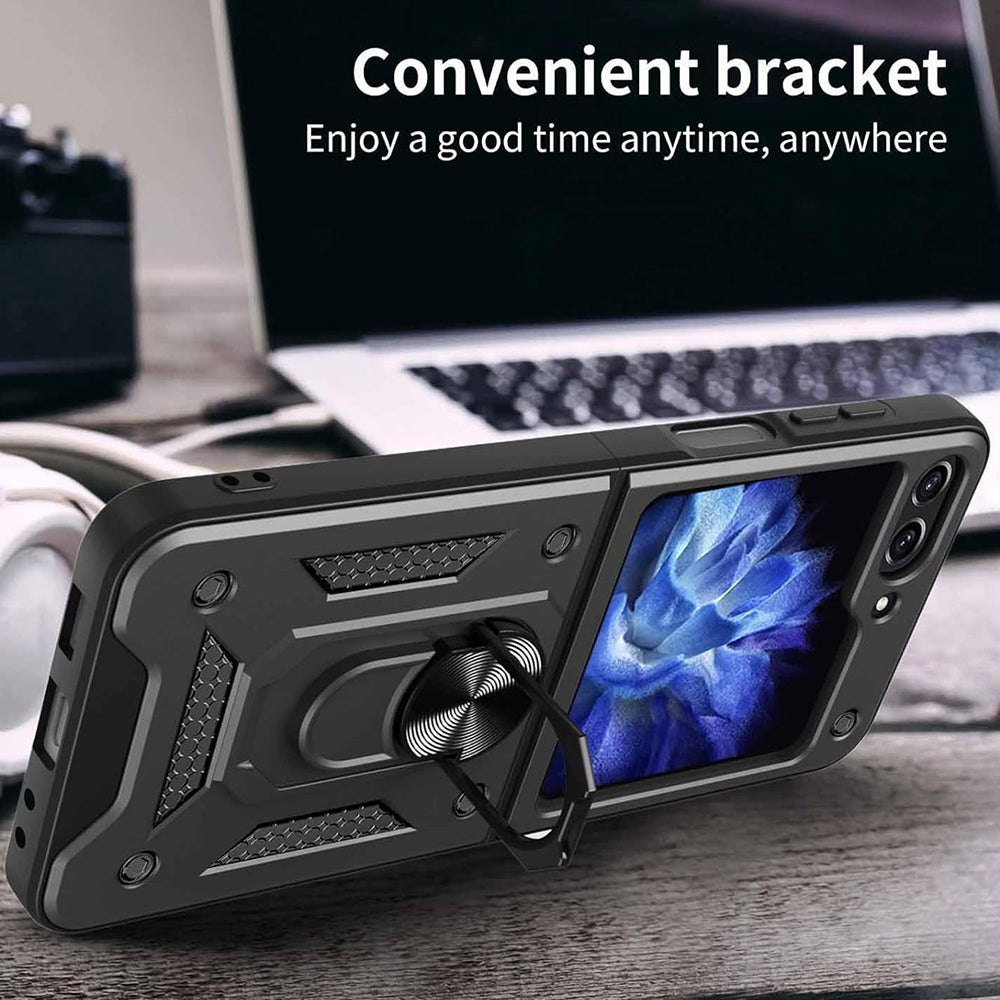 Husa de protectie Techsuit CamShield Series compatibil cu Samsung Galaxy Z Flip6 / Flip7 FE, Negru