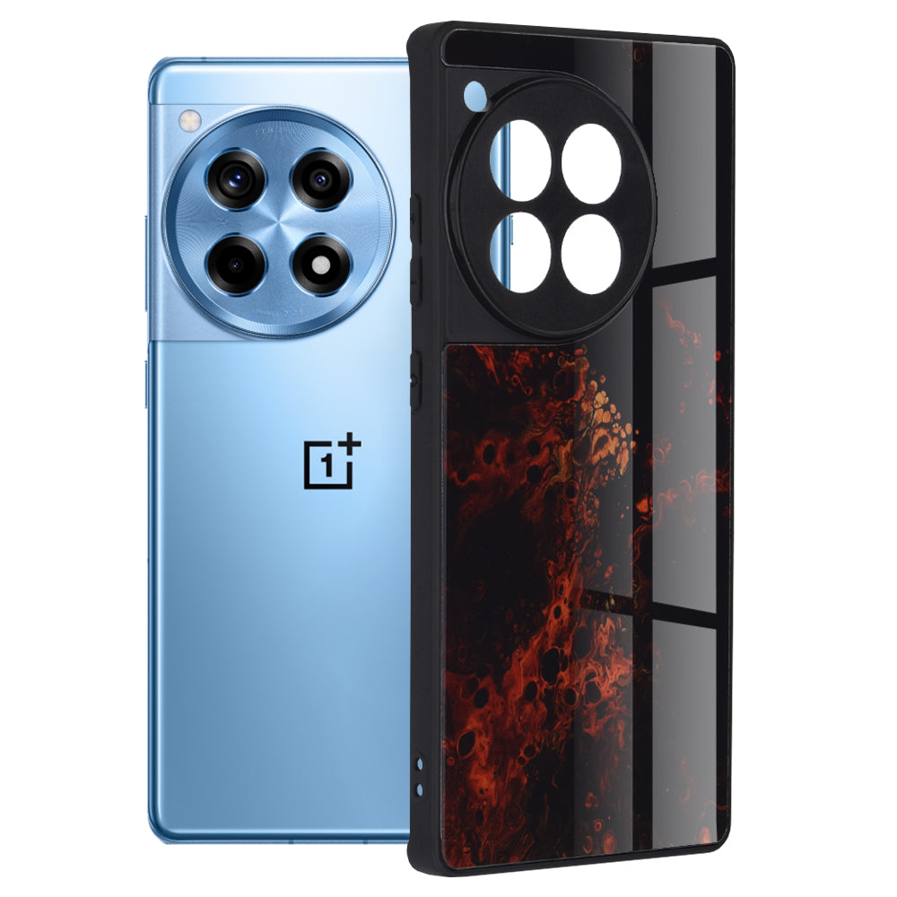 Husa de protectie Techsuit Glaze Series compatibil cu OnePlus 12R, Rosu Nebula