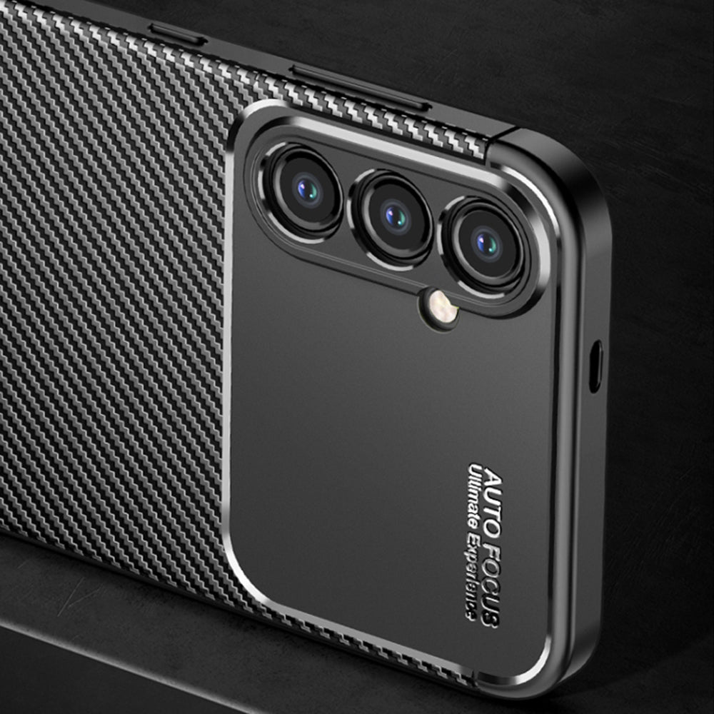 Husa de protectie Techsuit CarbonFiber compatibil cu Samsung Galaxy S24, Negru