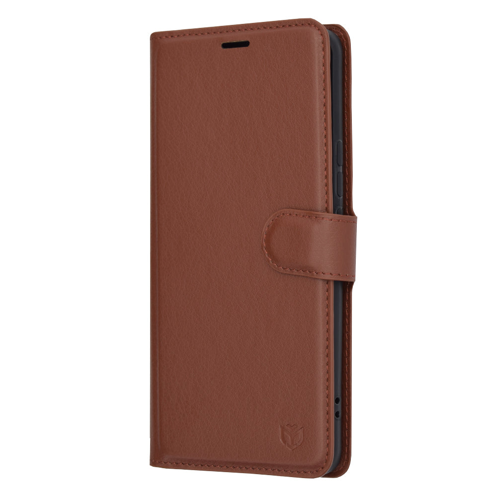 Husa de protectie Techsuit Leather Folio compatibil cu Honor Magic6 Pro, Maro