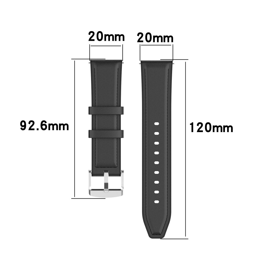 Curea smartwatch Techsuit Watchband 20mm (W007m) compatibil cu Samsung Galaxy Watch 4/5/Active 2, Huawei Watch GT 3 (42mm)/GT 3 Pro (43mm), Negru