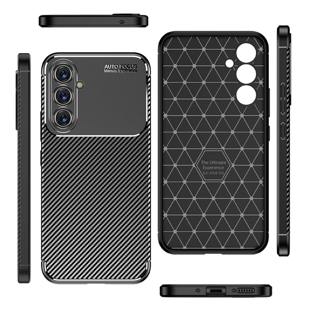Husa de protectie Techsuit CarbonFiber compatibil cu Samsung Galaxy A54, Negru