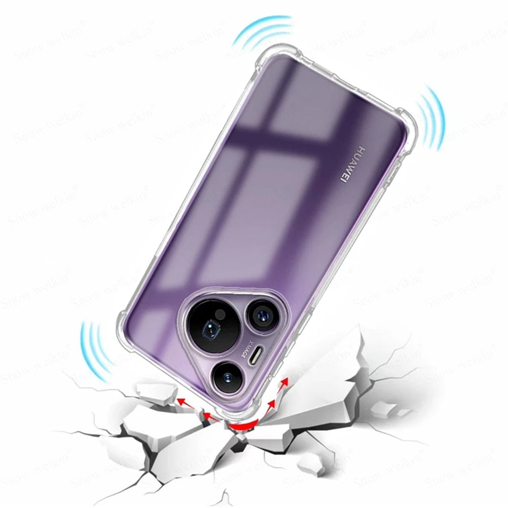 Husa de protectie Techsuit Shockproof Clear Silicone compatibil cu Huawei Pura 70, Transparent