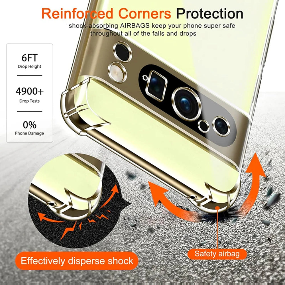 Husa de protectie Techsuit Shockproof Clear Silicone compatibil cu Google Pixel 9 Pro XL, Transparent