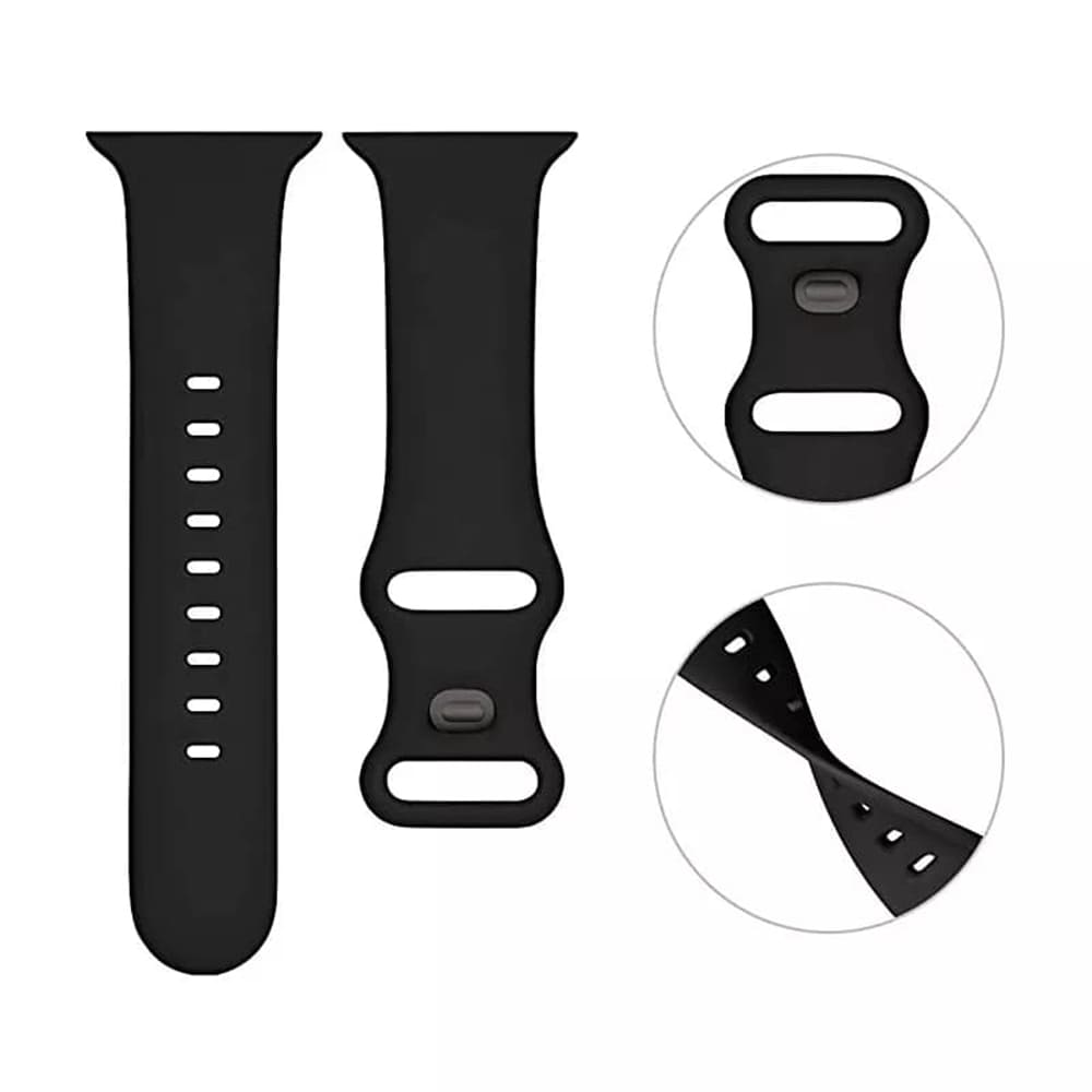 Curea smartwatch Techsuit Watchband (W031) compatibil cu Apple Watch 1/2/3/4/5/6/7/8/9/10/11/SE/SE 2/SE 3 (38/40/41/42mm), Negru