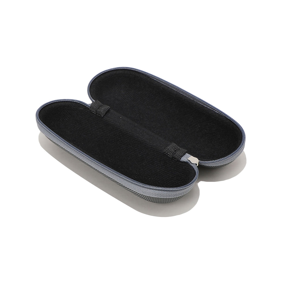 Techsuit Glasses Case (ETOV3), with Zipper, Eco Leather, 160 x 48 x 45mm, Gri