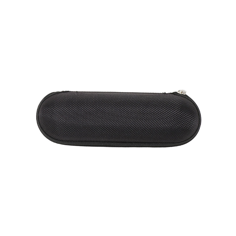 Techsuit Glasses Case (ETOV1), with Zipper, Eco Leather, 160 x 48 x 45mm, Negru