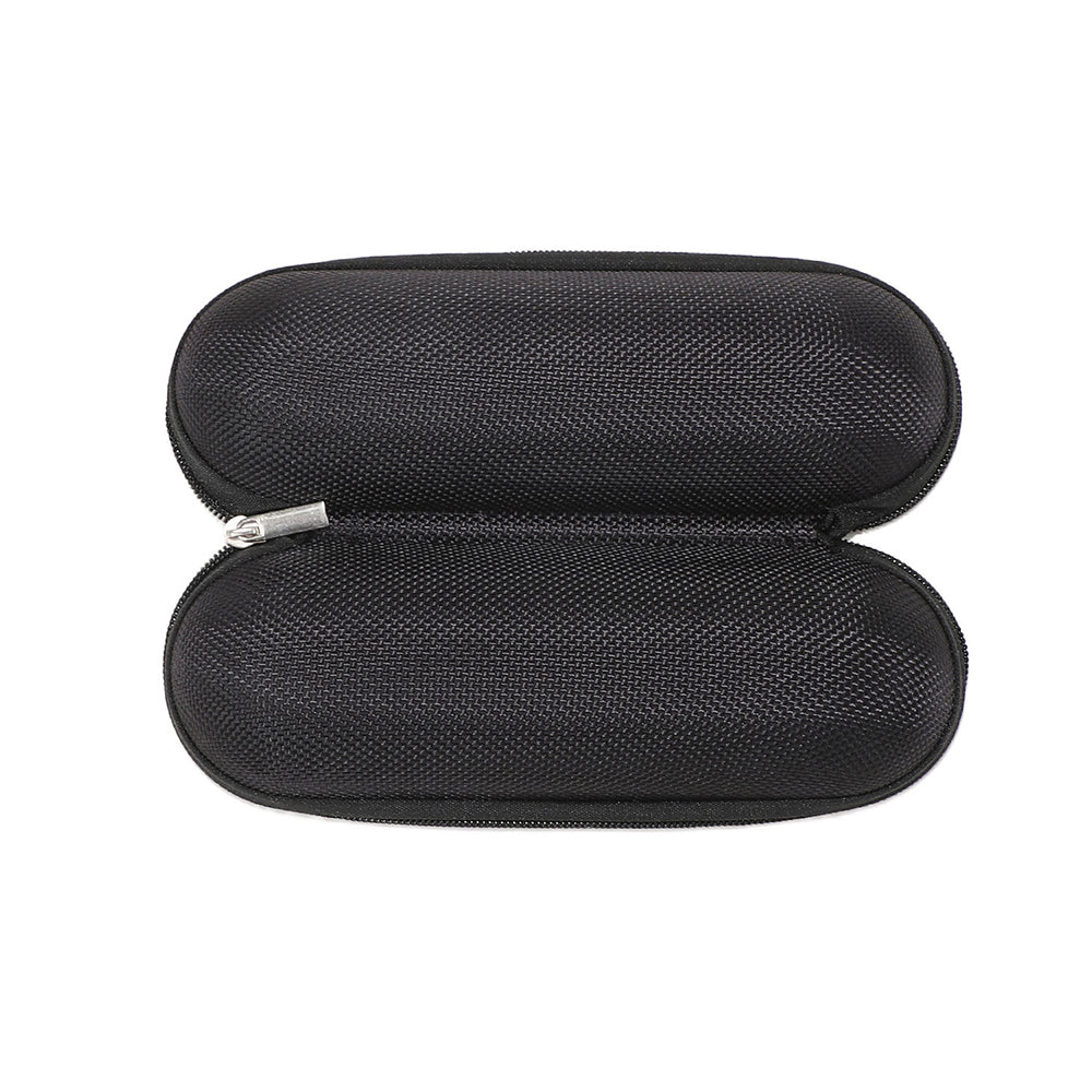 Techsuit Glasses Case (ETOV1), with Zipper, Eco Leather, 160 x 48 x 45mm, Negru