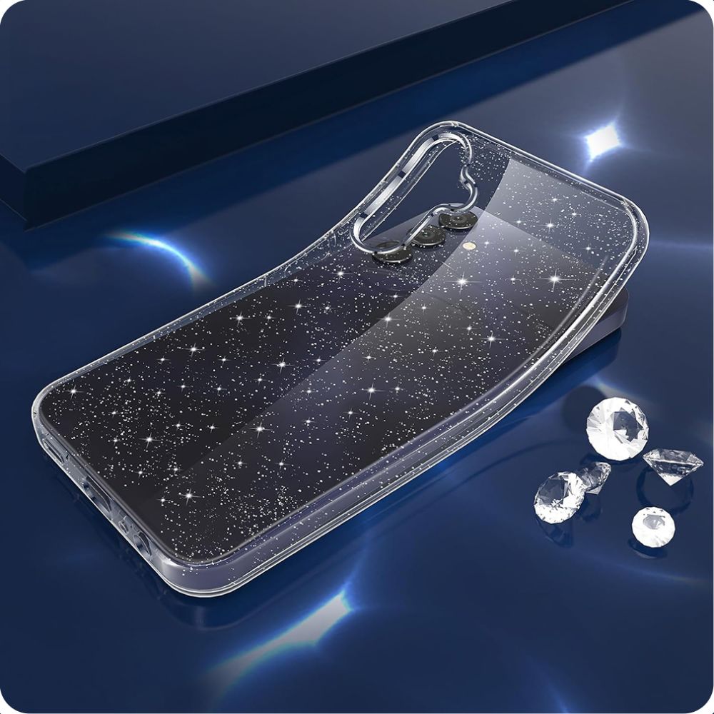 Husa de protectie Techsuit SparkleSkin Series compatibil cu Samsung Galaxy A55 5G, Transparent