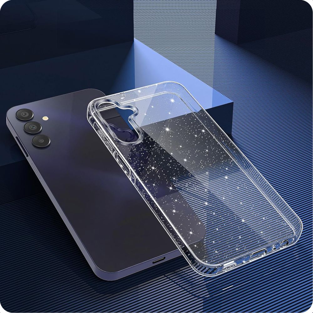 Husa de protectie Techsuit SparkleSkin Series compatibil cu Samsung Galaxy A55 5G, Transparent