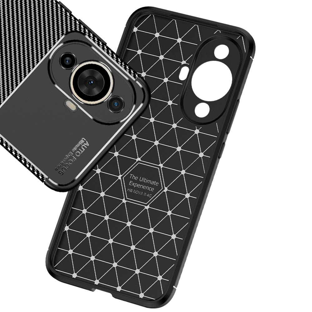 Husa de protectie Techsuit CarbonFiber compatibil cu Huawei nova 11 / nova 12s, Negru