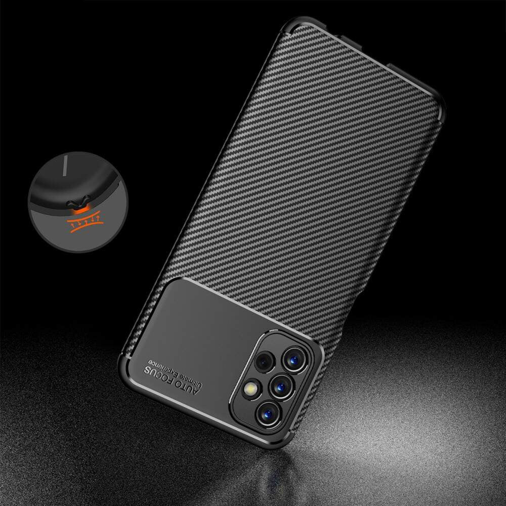 Husa de protectie Techsuit CarbonFiber compatibil cu Samsung Galaxy A13 4G, Negru