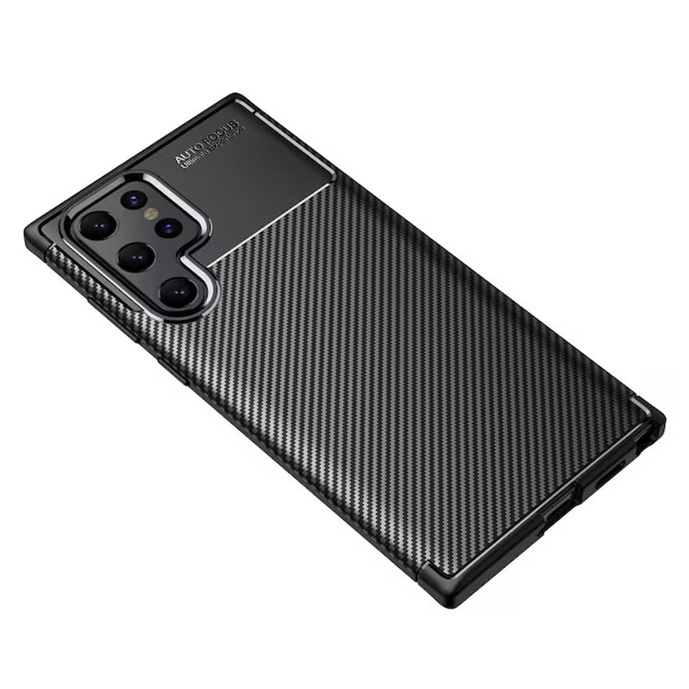 Husa de protectie Techsuit CarbonFiber compatibil cu Samsung Galaxy S22 Ultra 5G, Negru