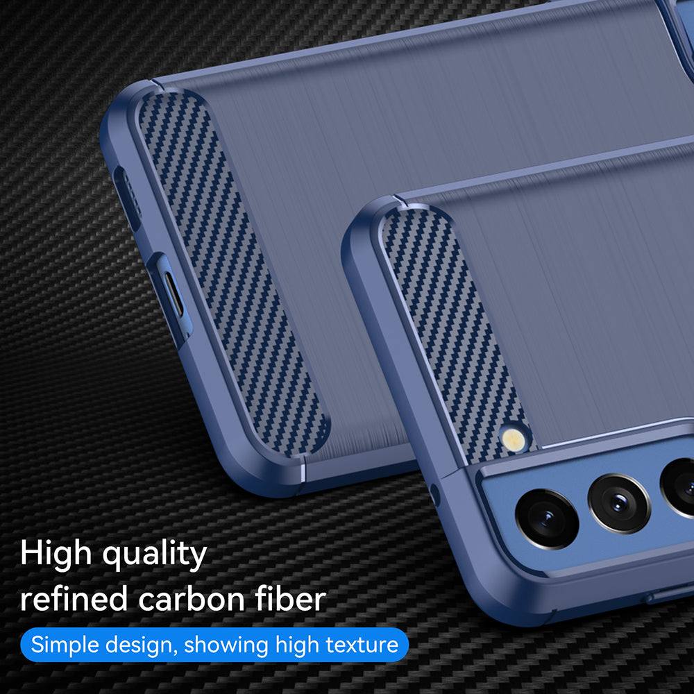 Husa de protectie Techsuit Carbon Silicone compatibil cu Samsung Galaxy S20 FE / S20 FE 5G, Albastru
