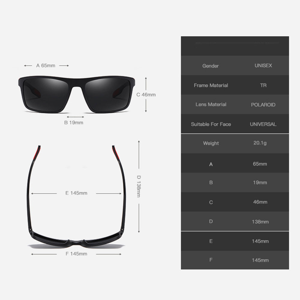 Ochelari de Soare Techsuit Polarised (MM101), TR90, Negru