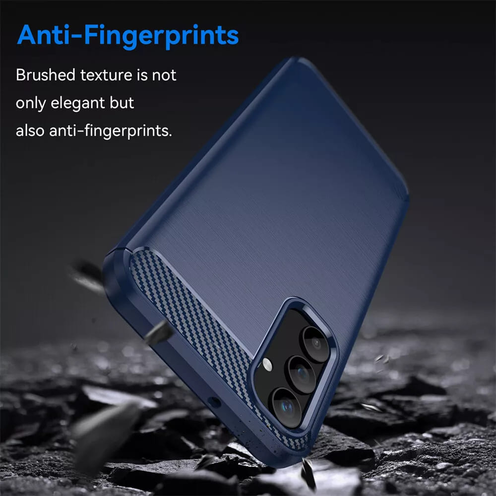 Husa de protectie Techsuit Carbon Silicone compatibil cu Samsung Galaxy A55 5G, Albastru