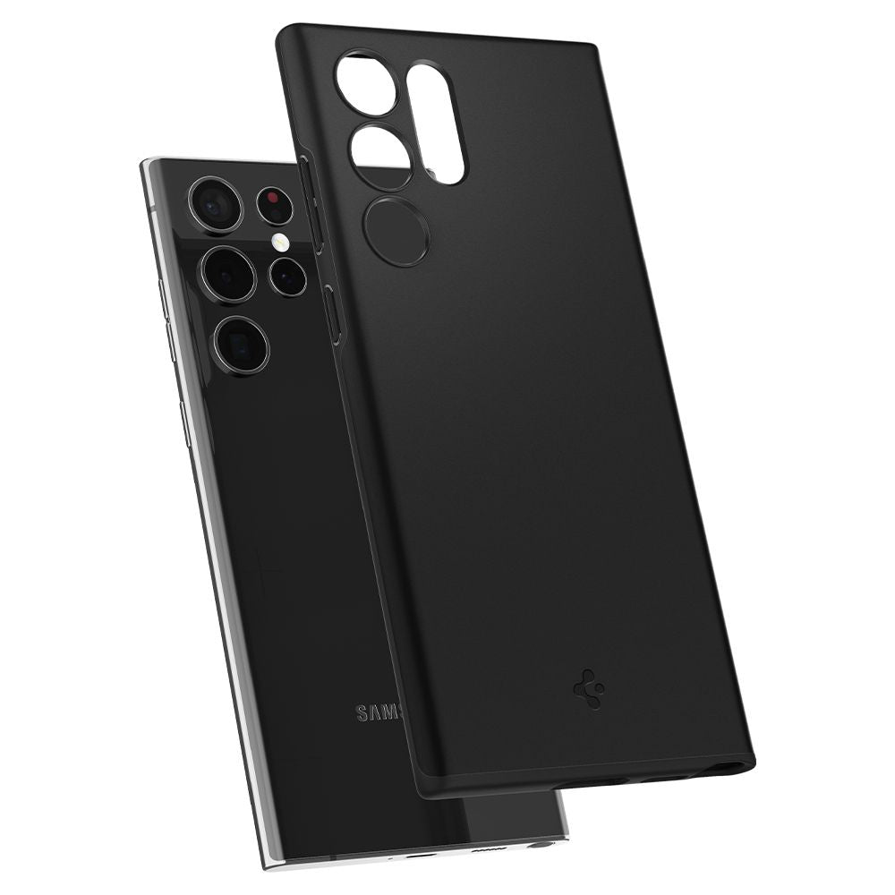 Husa de protectie Spigen Thin Fit (ACS03911) compatibil cu Samsung Galaxy S22 Ultra, Negru