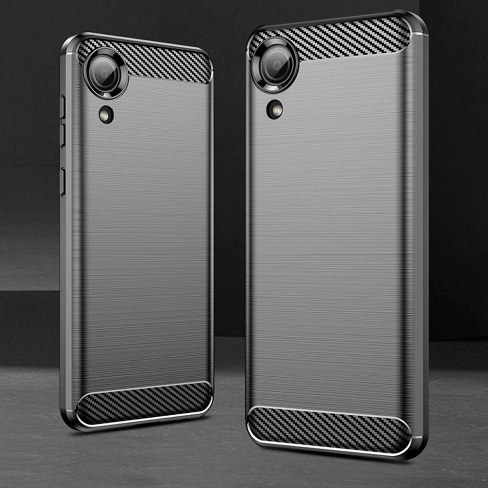 Husa de protectie Techsuit Carbon Silicone compatibil cu Samsung Galaxy A03 Core, Negru