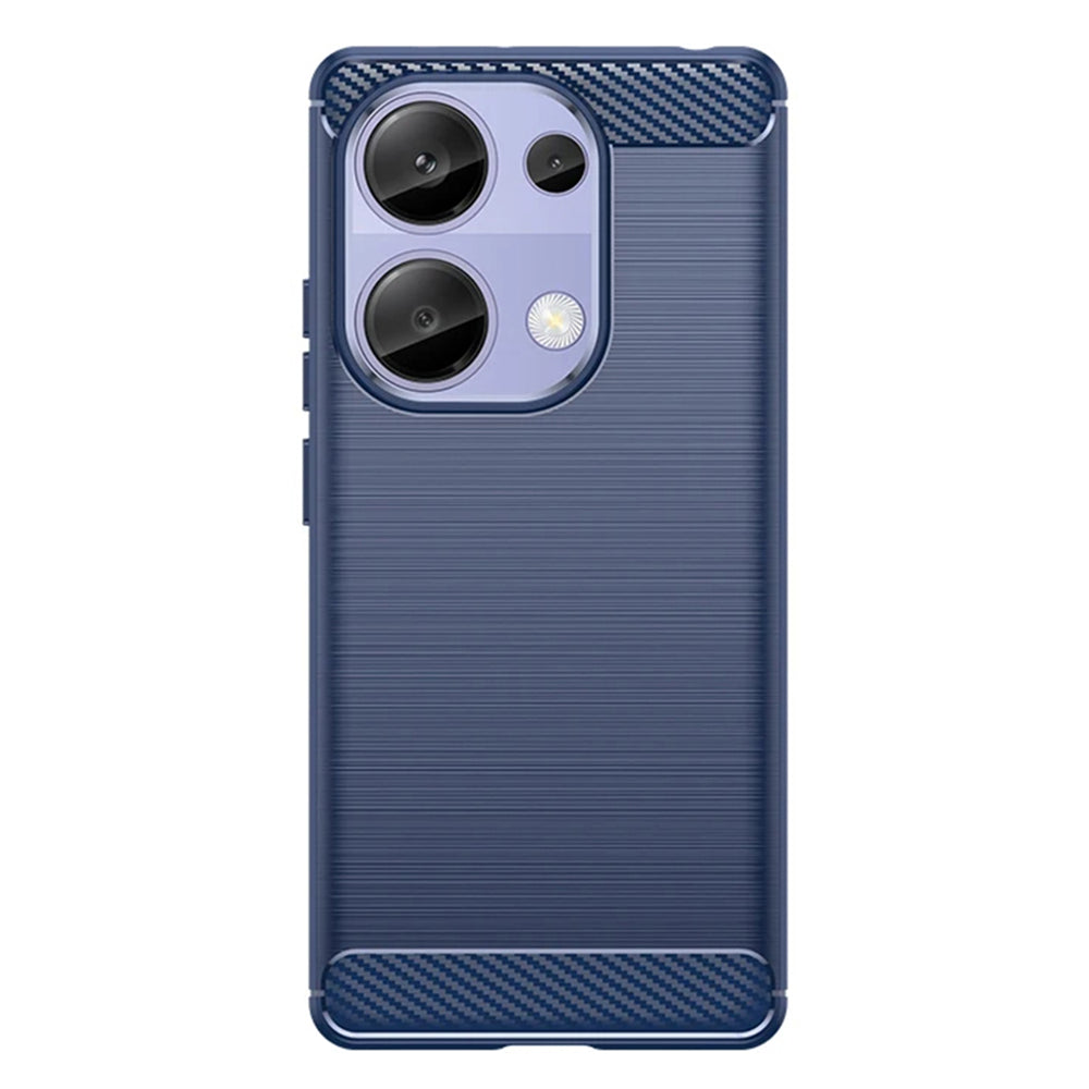Husa de protectie Techsuit Carbon Silicone compatibil cu Xiaomi Redmi Note 13 Pro 4G / Poco M6 Pro 4G, Albastru