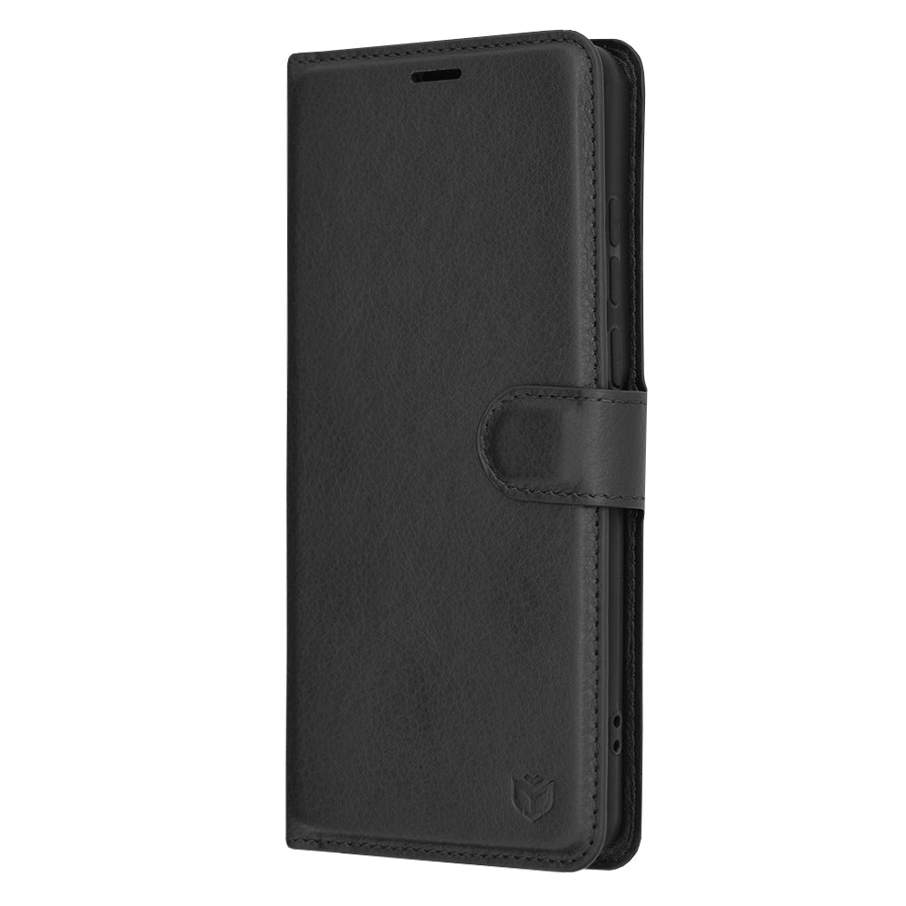Husa de protectie Techsuit Leather Folio compatibil cu OnePlus 12, Negru