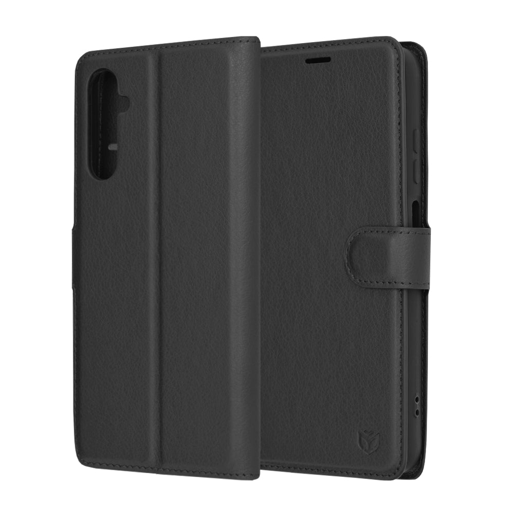 Husa de protectie Techsuit Leather Folio compatibil cu Samsung Galaxy A05s, Negru