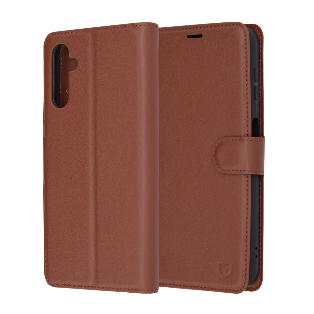 Husa de protectie Techsuit Leather Folio compatibil cu Samsung Galaxy A14 4G / A14 5G, Maro