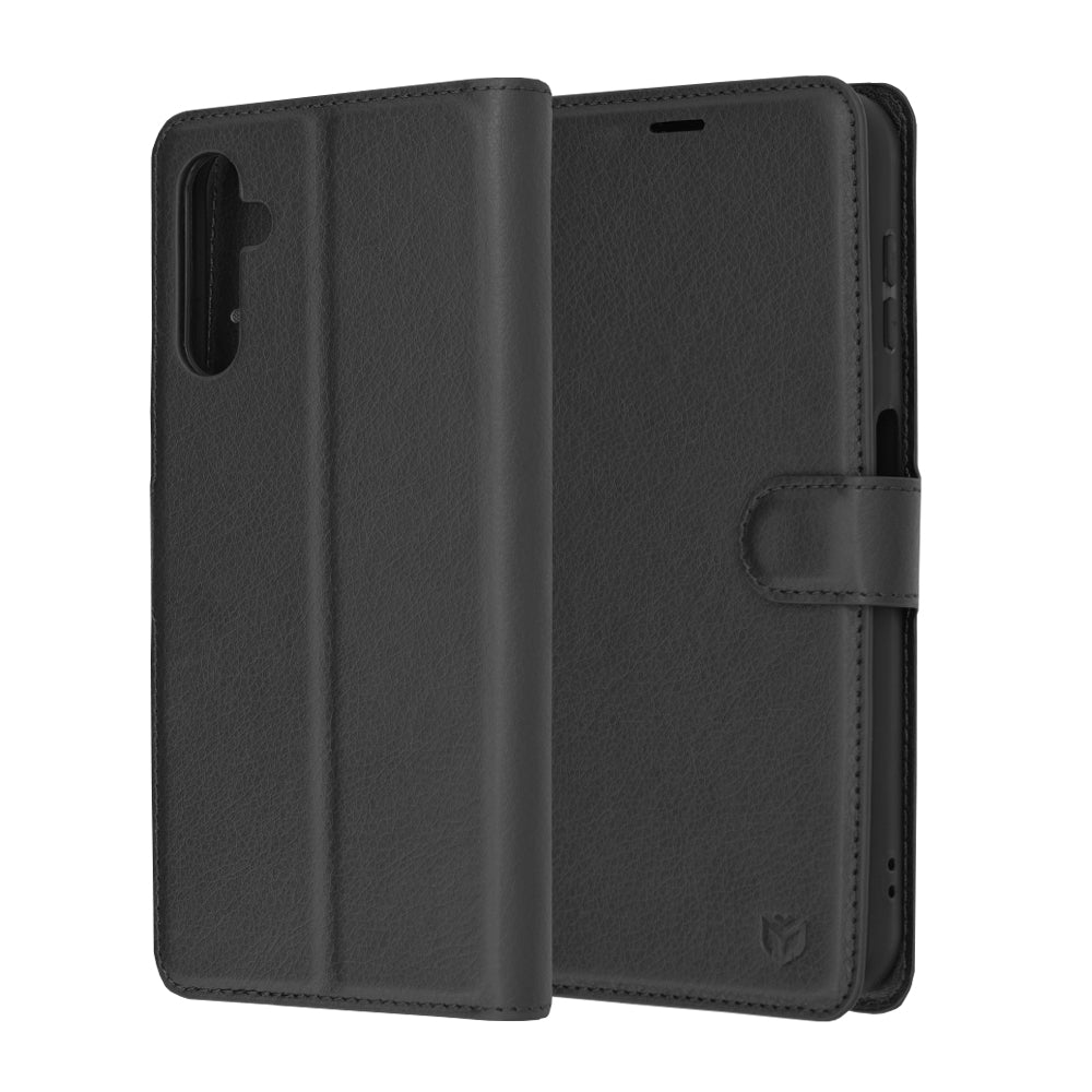 Husa de protectie Techsuit Leather Folio compatibil cu Samsung Galaxy A14 4G / A14 5G, Negru
