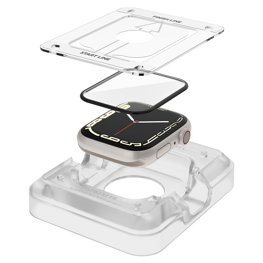 Accesoriu smartwatch Spigen (set de 2) ProFlex EZ Fit (AFL04051) compatibil cu Apple Watch 7 / 8 / 9 (45mm), Negru