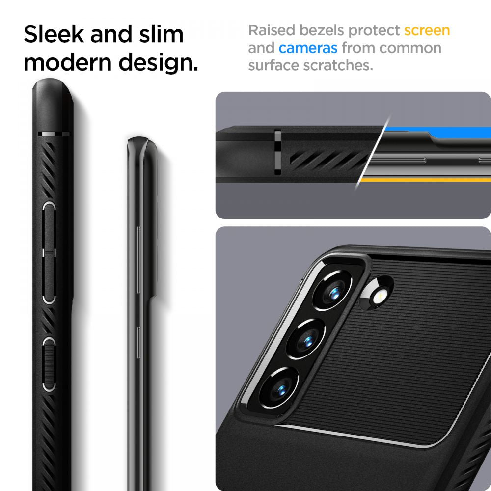 Husa pentru Samsung Galaxy S21 FE 5G - Spigen Rugged Armor (ACS03049) - Black