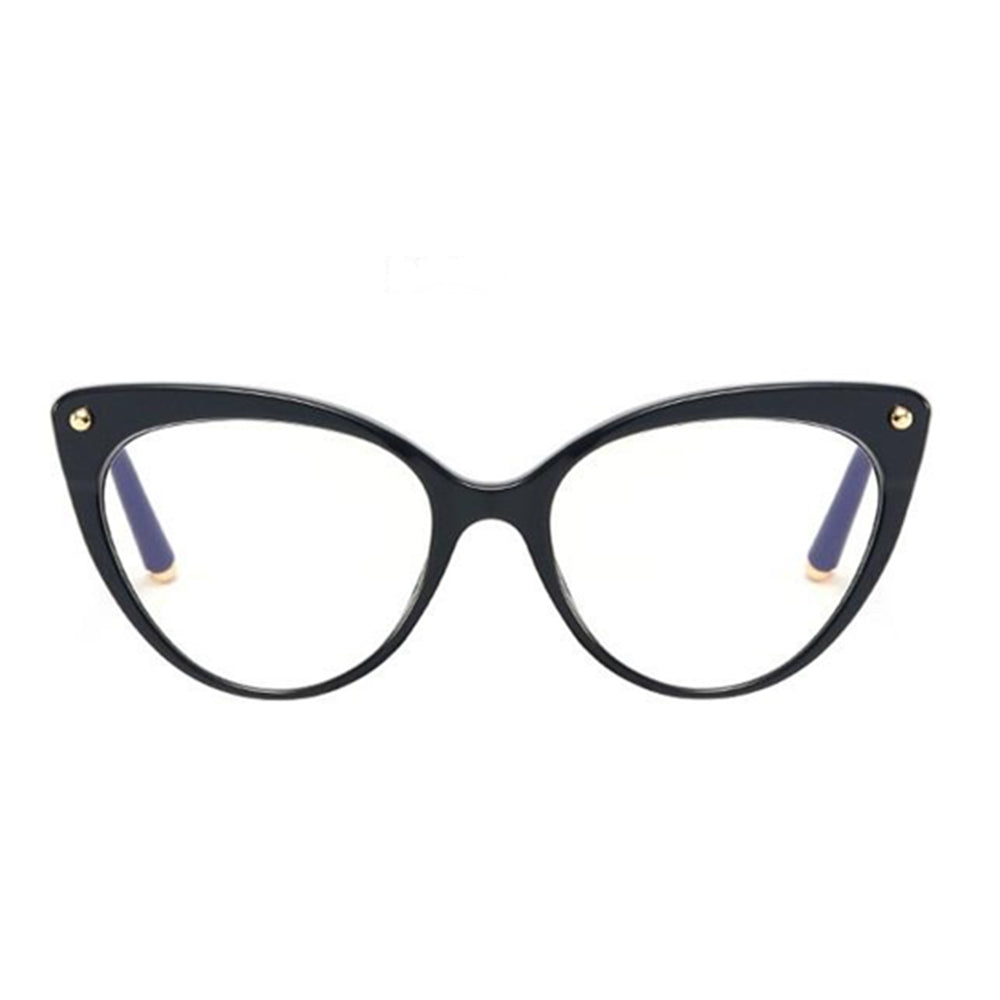 Techsuit Anti-Blue Light Glasses Reflex TR90 (F93308), Cat Eye, Bright Black