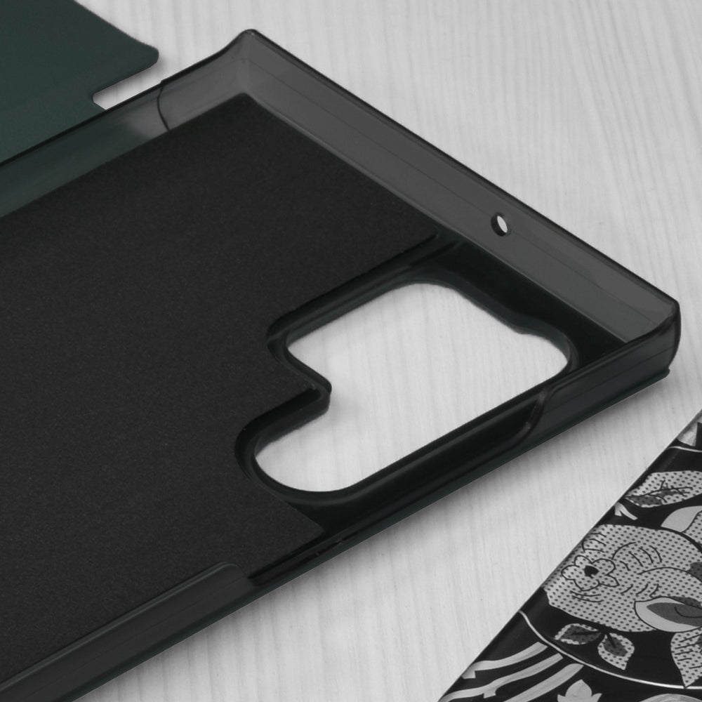 Husa de protectie Techsuit eFold Series compatibil cu Samsung Galaxy S22 Ultra, Verde Inchis