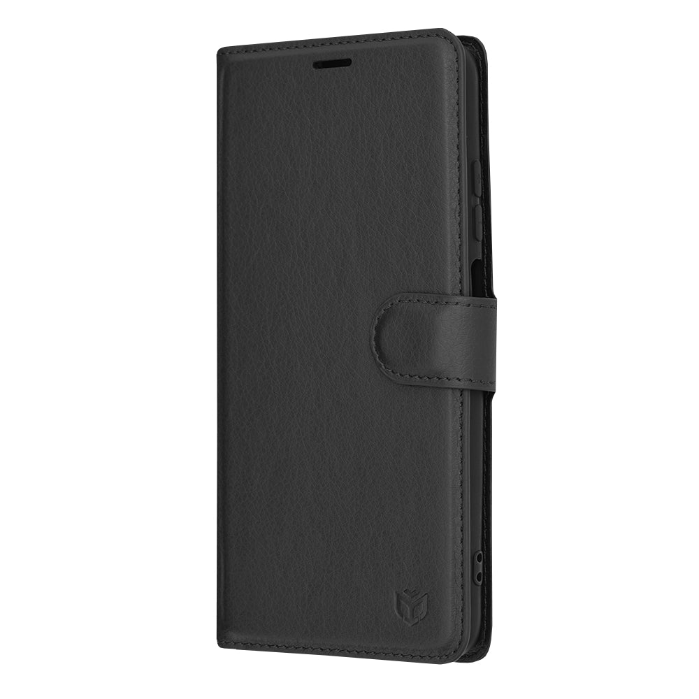 Husa de protectie Techsuit Leather Folio compatibil cu Xiaomi Redmi 10 / Redmi 10 2022, Negru