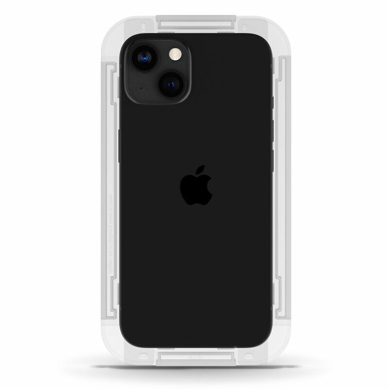 Folie de protectie Spigen (set de 2) Glas.tR EZ-FIT (AGL03385) compatibil cu iPhone 13 / iPhone 13 Pro / iPhone 14 / iPhone 16e / iPhone 17e, Transparent