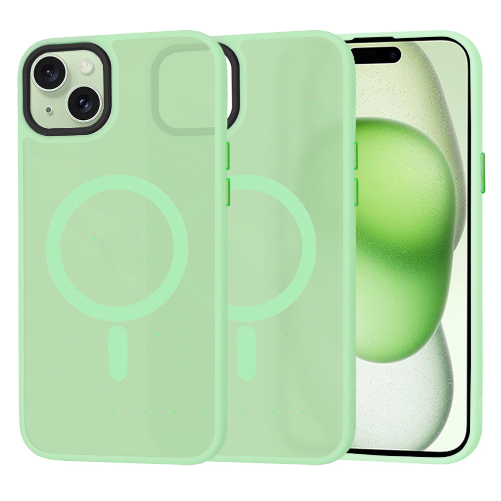 Husa de protectie Techsuit HaloFrost MagSafe Series compatibil cu iPhone 15 Plus, Verde Deschis