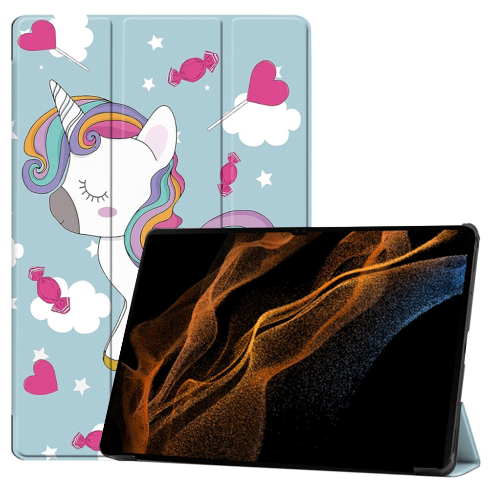 Husa de protectie tableta Techsuit FoldPro compatibil cu Samsung Galaxy Tab S8 Ultra / S9 Ultra / S10 Ultra, Unicorn
