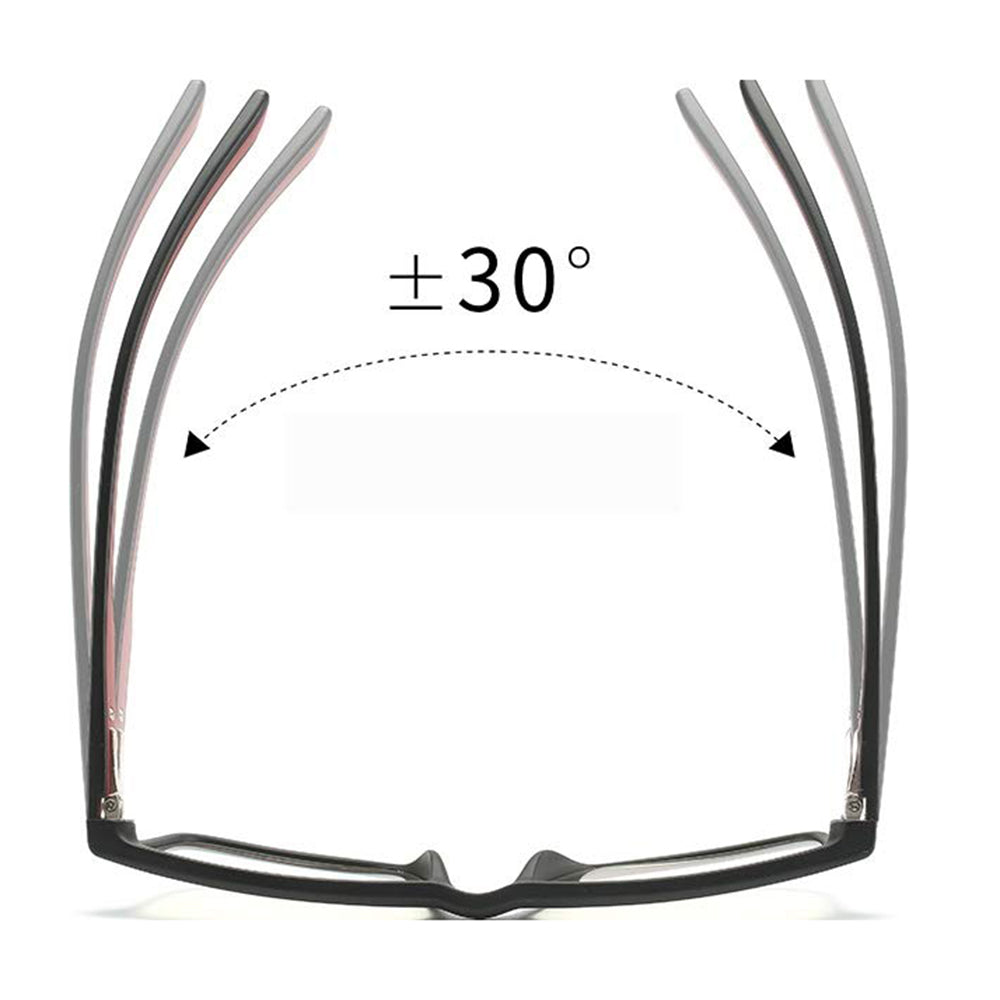 Techsuit Anti-Blue Light Glasses Reflex TR90 (F2388), Rectangular, Nisipiu Black / Green