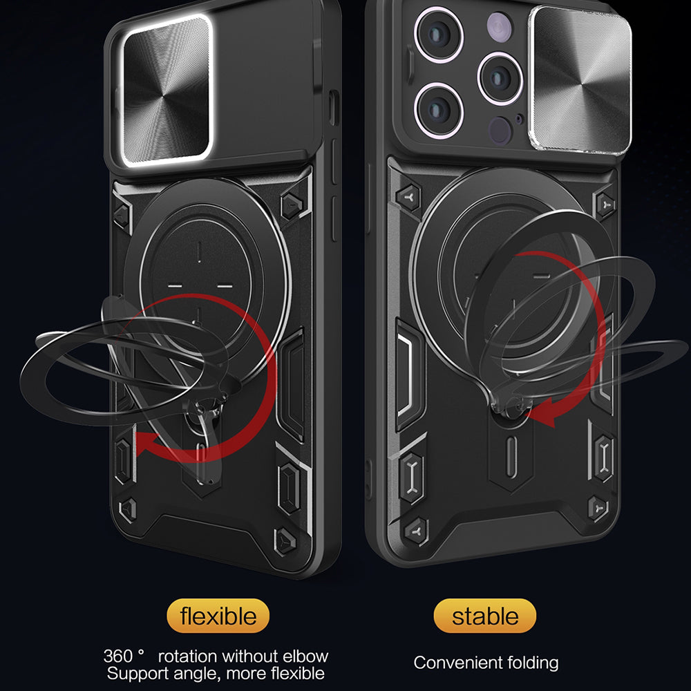 Husa de protectie Techsuit CamGuard Pro compatibil cu iPhone 14 Pro, Roz Auriu