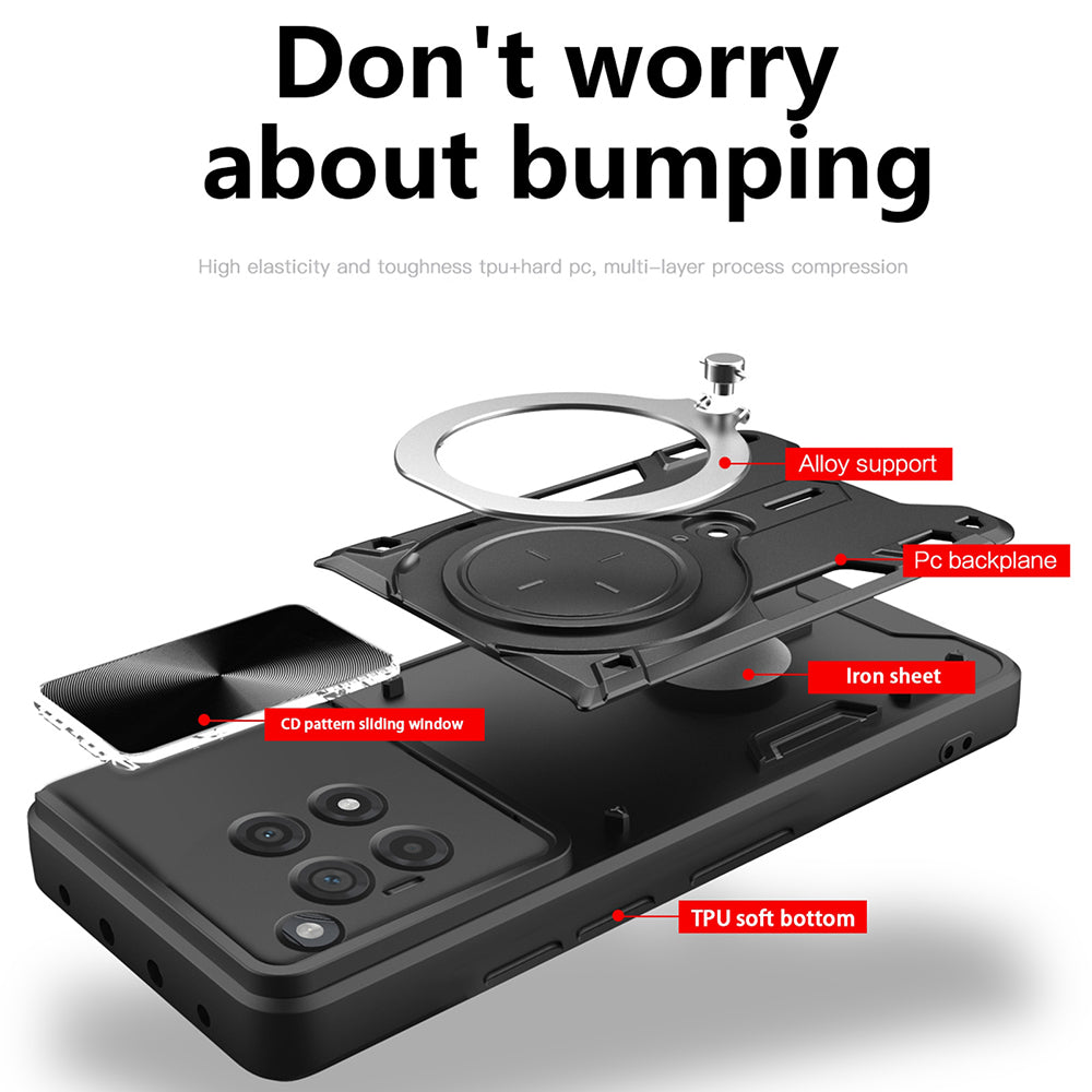 Husa de protectie Techsuit CamGuard Pro compatibil cu OnePlus 12R, Roz Auriu